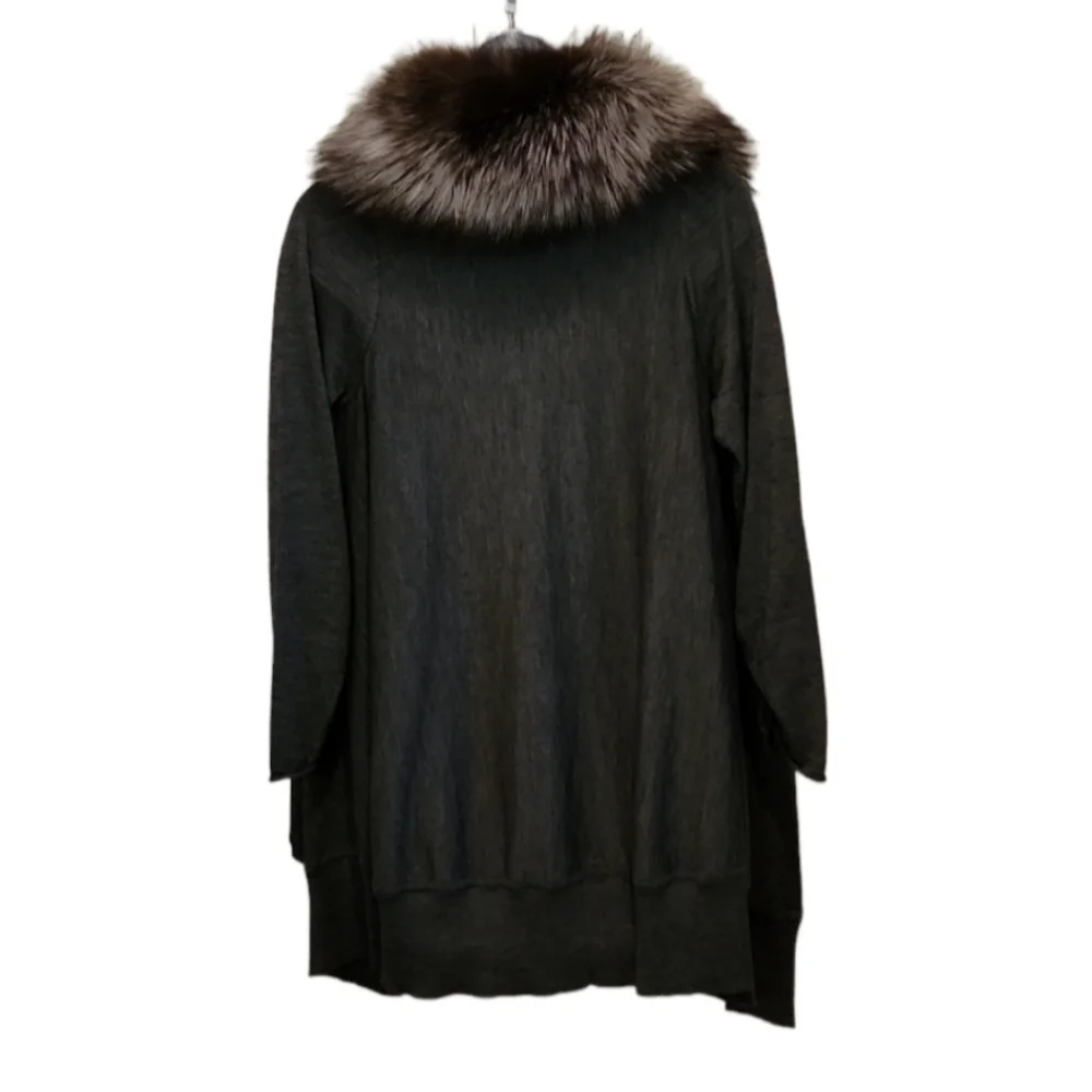 Alice and Olivia Fox Fur Cashmere Blend Cardigan - Picture 6 of 8